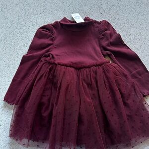 Baby gap maroon tulle dress 18-24 months